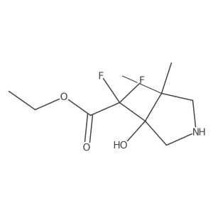 Ethyl 2,2-difluoro-2-(3-hydroxy-4,4-dimethylpyrrolidin-3-yl)acetate Structure