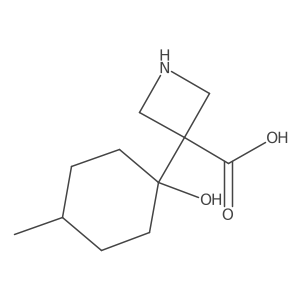 3-(1-Hydroxy-4-methylcyclohexyl)azetidine-3-carboxylic acid结构式