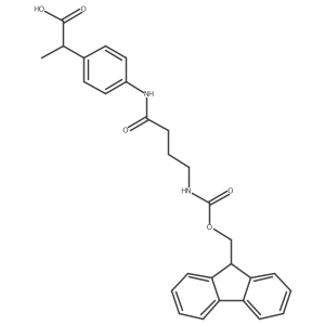 2-{4-[4-({[(9H-fluoren-9-yl)methoxy]carbonyl}amino)butanamido]phenyl}propanoic acid Structure
