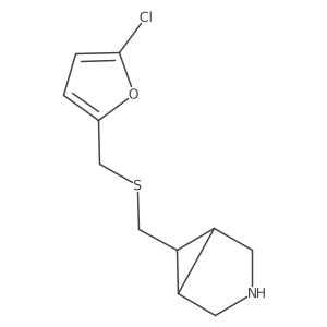 6-({[(5-Chlorofuran-2-yl)methyl]sulfanyl}methyl)-3-azabicyclo[3.1.0]hexane Structure