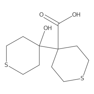 4-(4-Hydroxythian-4-yl)thiane-4-carboxylic acid Structure