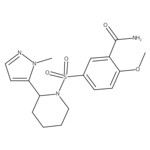 2-methoxy-5-{[2-(1-methyl-1H-pyrazol-5-yl)piperidin-1-yl]sulfonyl}benzamide Structure
