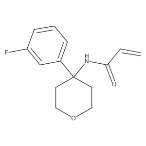 N-[4-(3-Fluorophenyl)oxan-4-yl]prop-2-enamide结构式