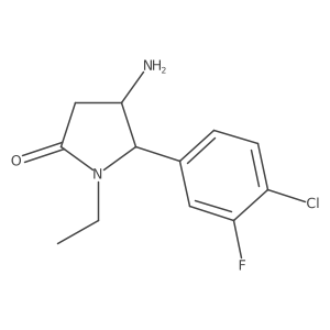 4-Amino-5-(4-chloro-3-fluorophenyl)-1-ethylpyrrolidin-2-one结构式