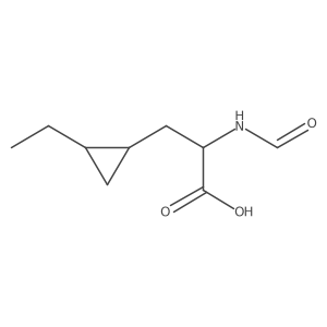 rac-3-[(1R,2S)-2-ethylcyclopropyl]-2-formamidopropanoic acid结构式