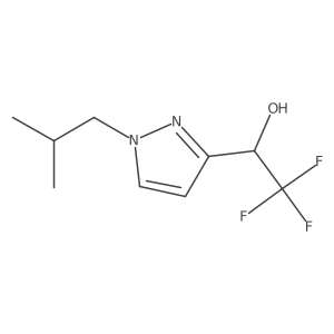 2,2,2-trifluoro-1-[1-(2-methylpropyl)-1H-pyrazol-3-yl]ethan-1-ol Structure