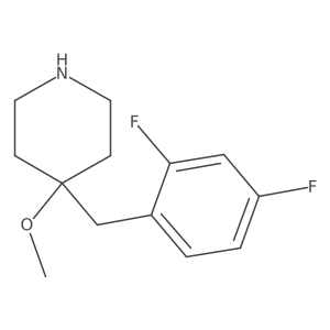 4-[(2,4-Difluorophenyl)methyl]-4-methoxypiperidine结构式
