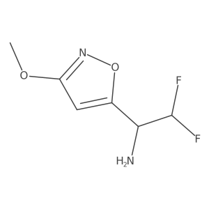2,2-Difluoro-1-(3-methoxy-1,2-oxazol-5-yl)ethan-1-amine结构式