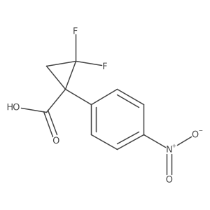 2,2-Difluoro-1-(4-nitrophenyl)cyclopropane-1-carboxylic acid Structure