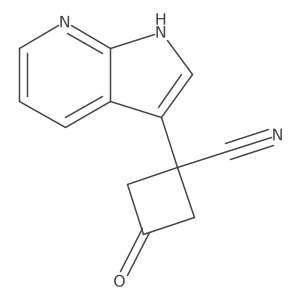 3-oxo-1-{1H-pyrrolo[2,3-b]pyridin-3-yl}cyclobutane-1-carbonitrile结构式
