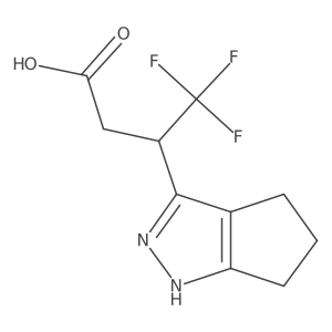 3-{1H,4H,5H,6H-cyclopenta[c]pyrazol-3-yl}-4,4,4-trifluorobutanoic acid Structure
