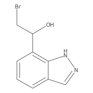 2-bromo-1-(1H-indazol-7-yl)ethan-1-ol结构式