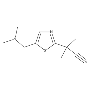 2-{5-[(Dimethylamino)methyl]-1,3-thiazol-2-yl}-2-methylpropanenitrile Structure