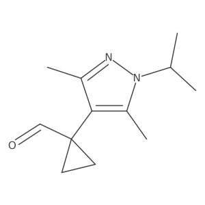 1-[3,5-dimethyl-1-(propan-2-yl)-1H-pyrazol-4-yl]cyclopropane-1-carbaldehyde Structure