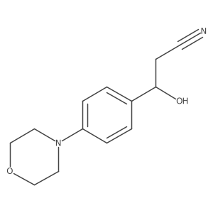 3-Hydroxy-3-[4-(morpholin-4-yl)phenyl]propanenitrile Structure