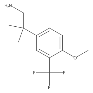 2-[4-Methoxy-3-(trifluoromethyl)phenyl]-2-methylpropan-1-amine Structure