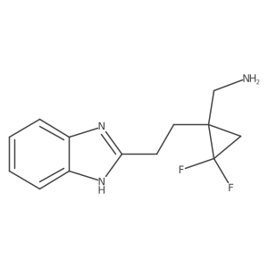 {1-[2-(1H-1,3-benzodiazol-2-yl)ethyl]-2,2-difluorocyclopropyl}methanamine Structure