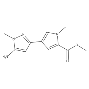 methyl 4-(5-amino-1-methyl-1H-pyrazol-3-yl)-1-methyl-1H-pyrrole-2-carboxylate Structure