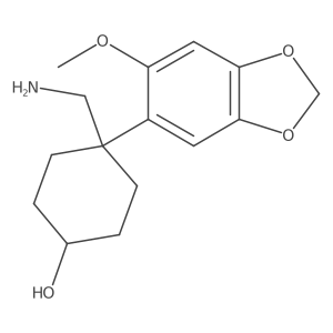 4-(Aminomethyl)-4-(6-methoxy-1,3-dioxaindan-5-yl)cyclohexan-1-ol结构式