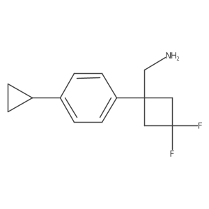 [1-(4-Cyclopropylphenyl)-3,3-difluorocyclobutyl]methanamine结构式