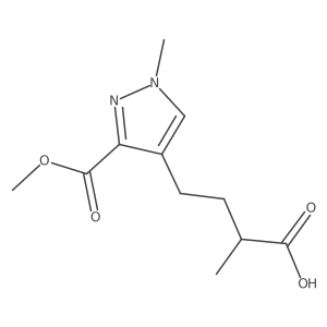 4-[3-(methoxycarbonyl)-1-methyl-1H-pyrazol-4-yl]-2-methylbutanoic acid Structure