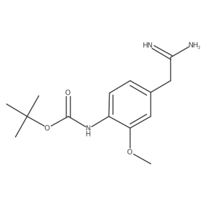 tert-butyl N-[4-(carbamimidoylmethyl)-2-methoxyphenyl]carbamate Structure