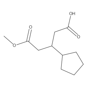 3-Cyclopentyl-5-methoxy-5-oxopentanoic acid Structure