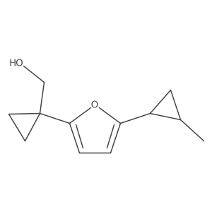 {1-[5-(2-Methylcyclopropyl)furan-2-yl]cyclopropyl}methanol Structure
