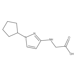 2-[(1-Cyclopentylpyrazol-3-yl)amino]acetic acid结构式