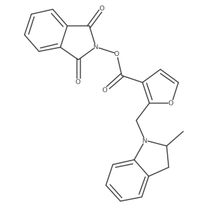 1,3-dioxo-2,3-dihydro-1H-isoindol-2-yl 2-[(2-methyl-2,3-dihydro-1H-indol-1-yl)methyl]furan-3-carboxylate结构式