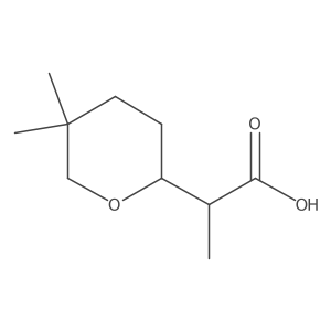 2-(5,5-Dimethyloxan-2-yl)propanoic acid Structure