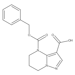 4-Phenylmethoxycarbonyl-6,7-dihydro-5H-pyrazolo[1,5-a]pyrimidine-3-carboxylic acid结构式