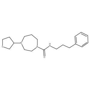 N-(3-phenylpropyl)-4-(thiolan-3-yl)-1,4-diazepane-1-carboxamide Structure