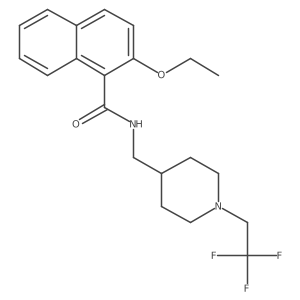 2-ethoxy-N-{[1-(2,2,2-trifluoroethyl)piperidin-4-yl]methyl}naphthalene-1-carboxamide结构式
