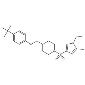 3-tert-butyl-6-({1-[(1-ethyl-2-methyl-1H-imidazol-4-yl)sulfonyl]piperidin-4-yl}methoxy)pyridazine结构式