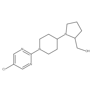 {1-[1-(5-Chloropyrimidin-2-yl)piperidin-4-yl]pyrrolidin-2-yl}methanol Structure