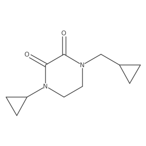 1-Cyclopropyl-4-(cyclopropylmethyl)piperazine-2,3-dione Structure