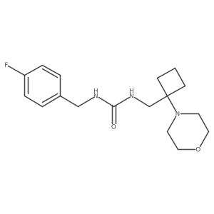 1-[(4-Fluorophenyl)methyl]-3-{[1-(morpholin-4-yl)cyclobutyl]methyl}urea结构式