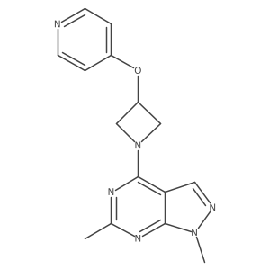 1,6-Dimethyl-4-(3-pyridin-4-yloxyazetidin-1-yl)pyrazolo[3,4-d]pyrimidine Structure