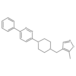 3-{4-[(5-Methyl-1,2-oxazol-4-yl)methyl]piperazin-1-yl}-6-phenylpyridazine Structure