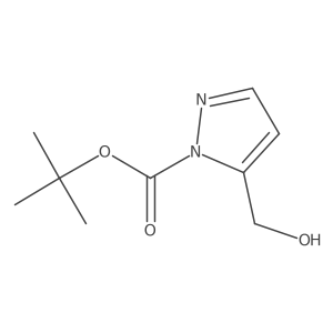tert-Butyl 5-(hydroxymethyl)-1H-pyrazole-1-carboxylate结构式