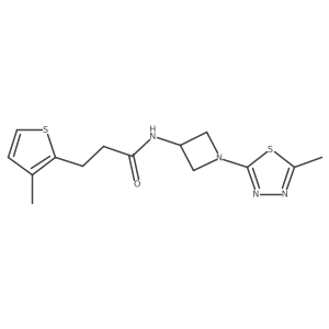 N-[1-(5-Methyl-1,3,4-thiadiazol-2-yl)azetidin-3-yl]-3-(3-methylthiophen-2-yl)propanamide结构式