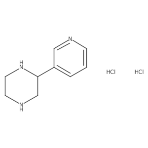 2-Pyridin-3-ylpiperazine;dihydrochloride结构式