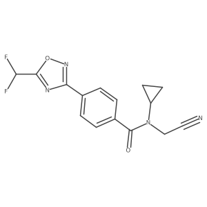 N-(Cyanomethyl)-N-cyclopropyl-4-[5-(difluoromethyl)-1,2,4-oxadiazol-3-yl]benzamide结构式