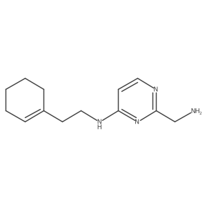 2-(aminomethyl)-N-[2-(cyclohex-1-en-1-yl)ethyl]pyrimidin-4-amine结构式