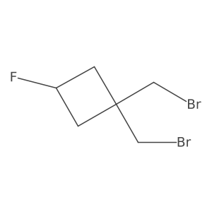 1,1-Bis(bromomethyl)-3-fluorocyclobutane结构式