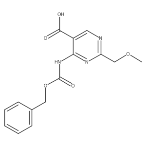4-{[(Benzyloxy)carbonyl]amino}-2-(methoxymethyl)pyrimidine-5-carboxylic acid结构式