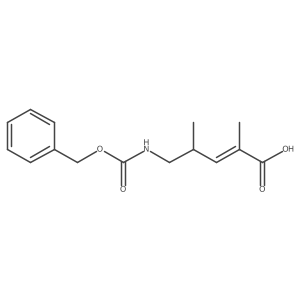 5-{[(Benzyloxy)carbonyl]amino}-2,4-dimethylpent-2-enoic acid Structure