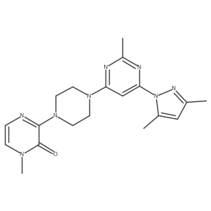 3-{4-[6-(3,5-dimethyl-1H-pyrazol-1-yl)-2-methylpyrimidin-4-yl]piperazin-1-yl}-1-methyl-1,2-dihydropyrazin-2-one Structure
