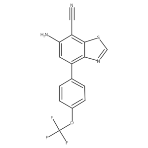6-Amino-4-[4-(trifluoromethoxy)phenyl]-7-benzothiazolecarbonitrile结构式